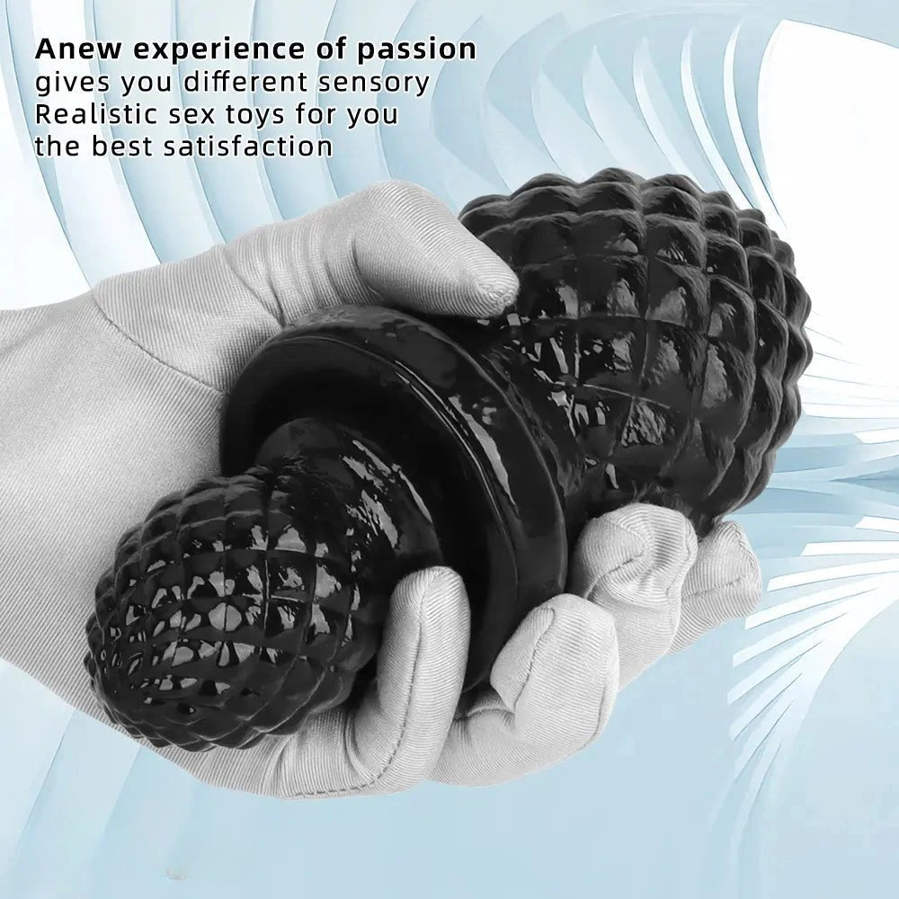 Swirl Texture Butt Plug - Ribbed PVC Anal Plug