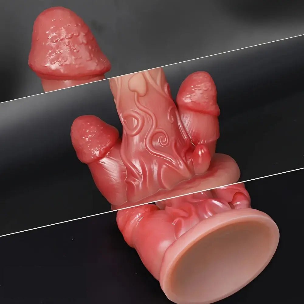 Swirl-Textured G-Spot Dildo - Curved Silicone G-Spot Dildo