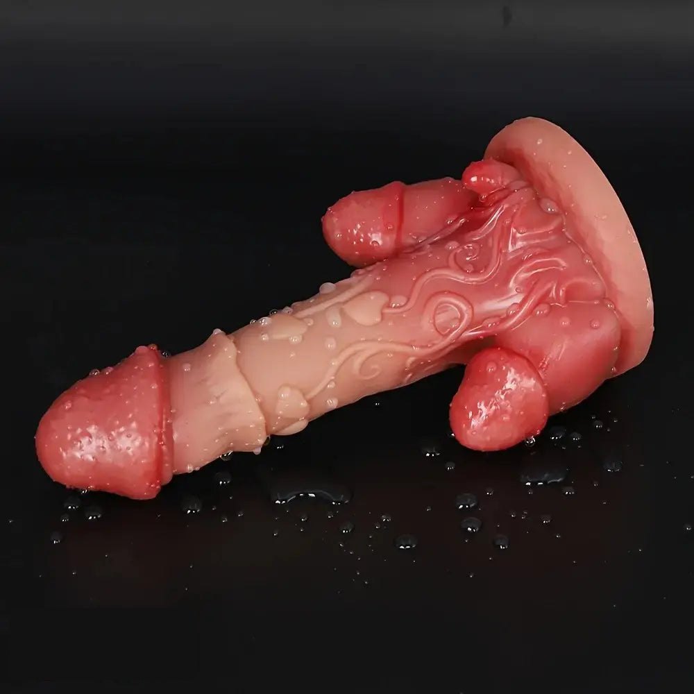 Swirl-Textured G-Spot Dildo - Curved Silicone G-Spot Dildo