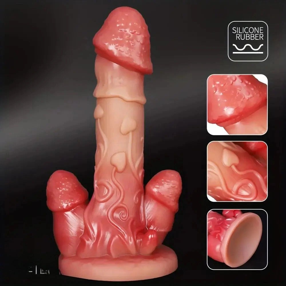 Swirl-Textured G-Spot Dildo - Curved Silicone G-Spot Dildo