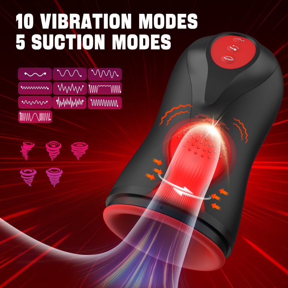 Swirling Vibrating Male Stroker - Male Masturbator Cup