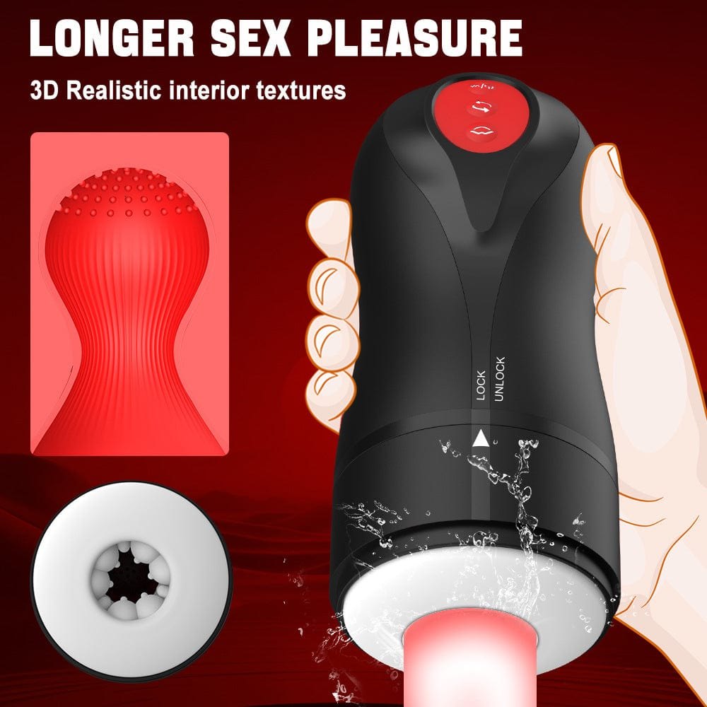 Swirling Vibrating Male Stroker - Male Masturbator Cup