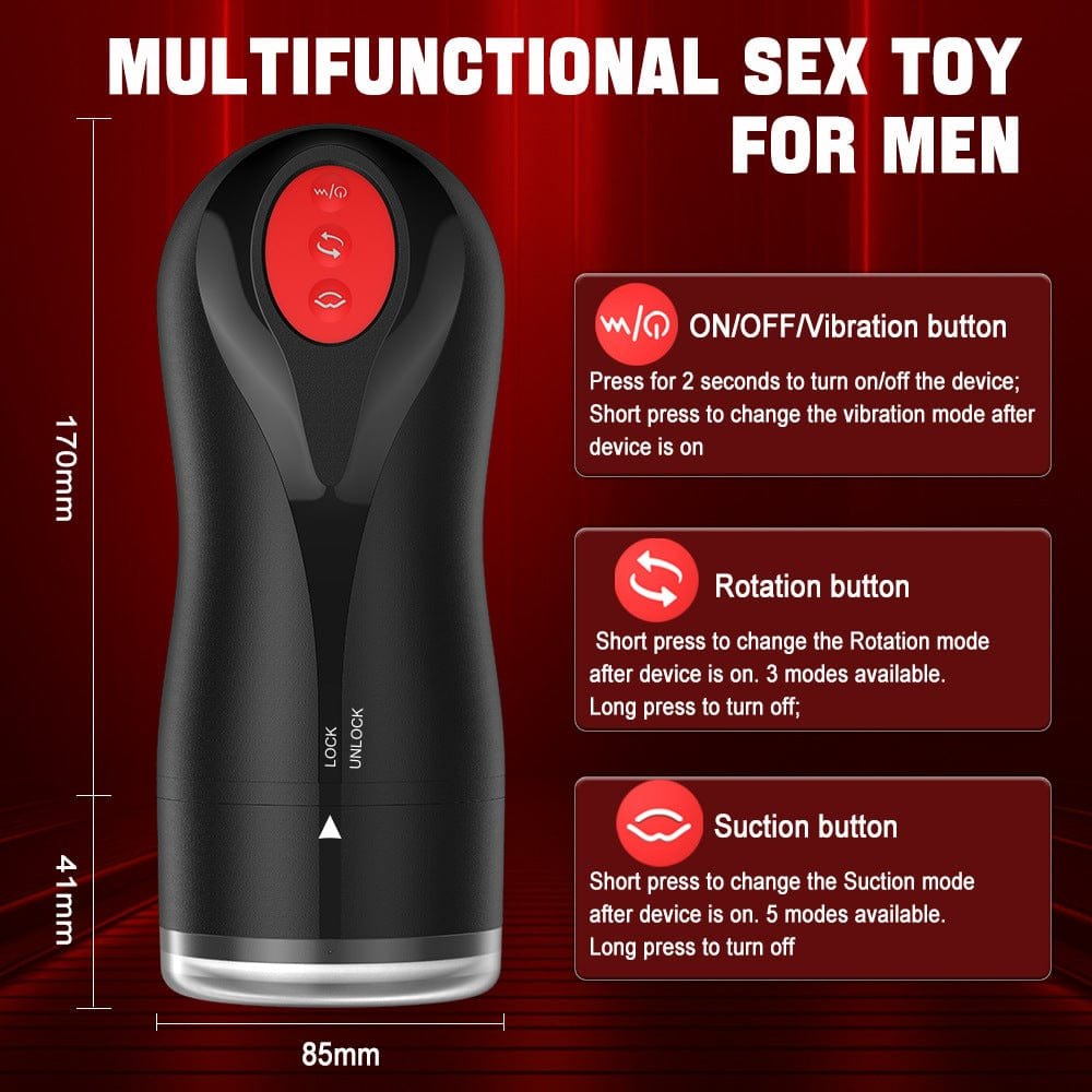 Swirling Vibrating Male Stroker - Male Masturbator Cup