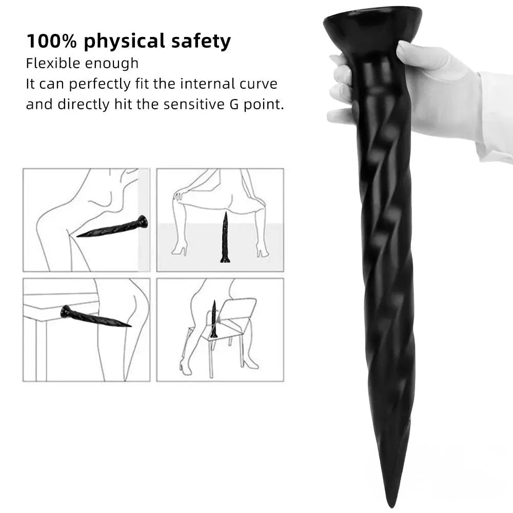 Tapered Anal Dildo - Ribbed Anal Dildo For Dilation