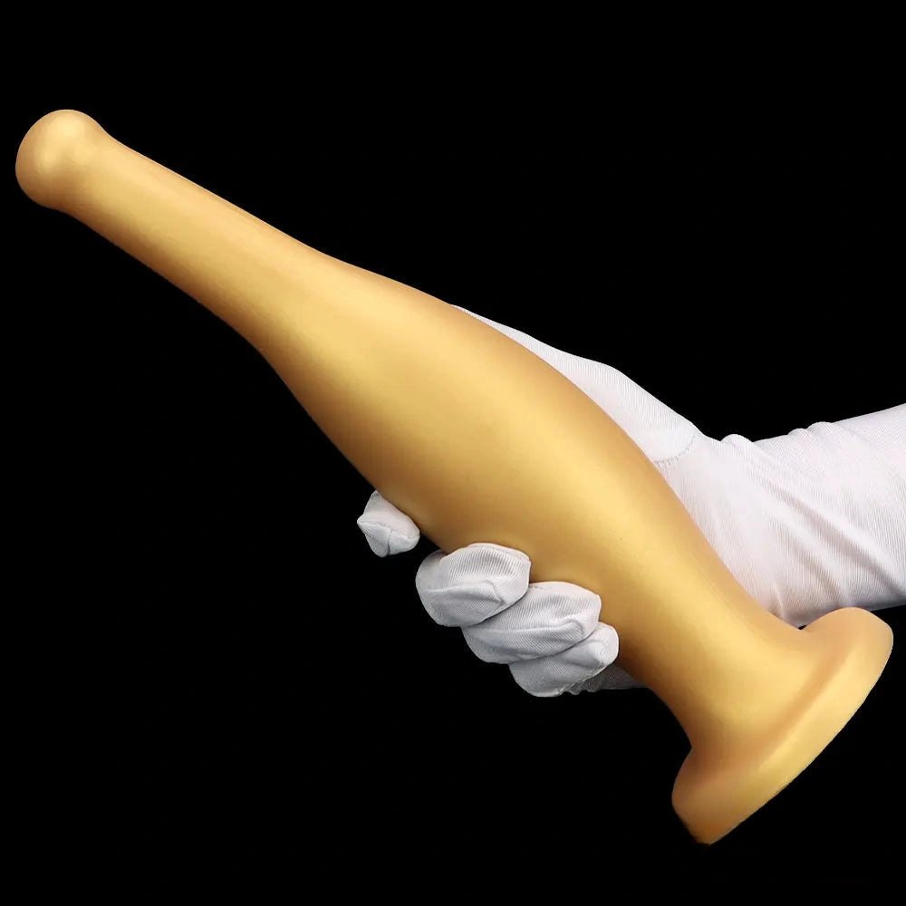 Tapered Gold Silicone Anal Plug S/L - butt plug