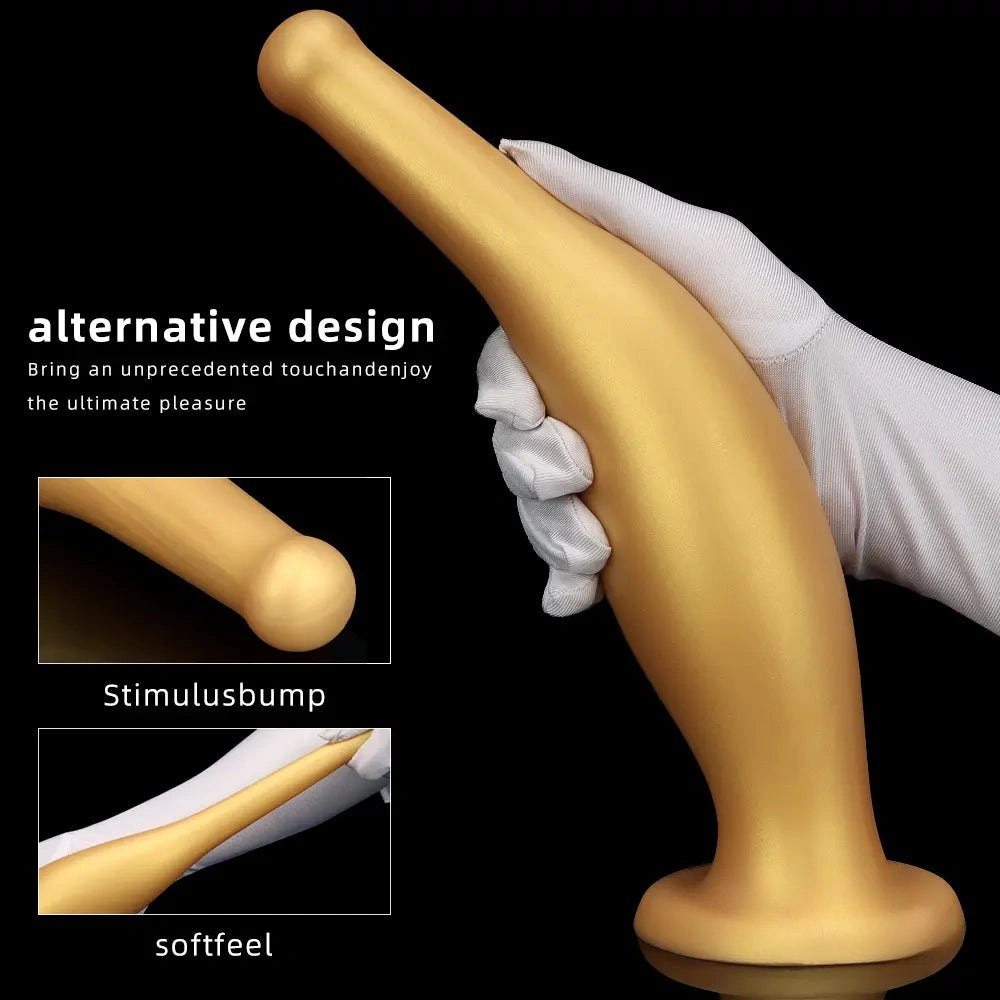 Tapered Gold Silicone Anal Plug S/L - butt plug