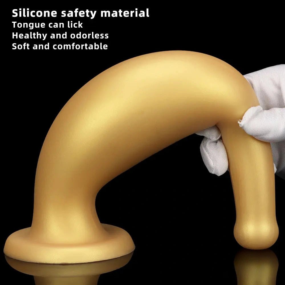 Tapered Gold Silicone Anal Plug S/L - butt plug