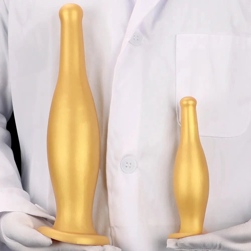 Tapered Gold Silicone Anal Plug S/L - butt plug