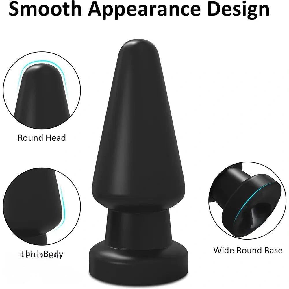 Tapered PVC Anal Dildo - Flared Base Anal Plug Dildo