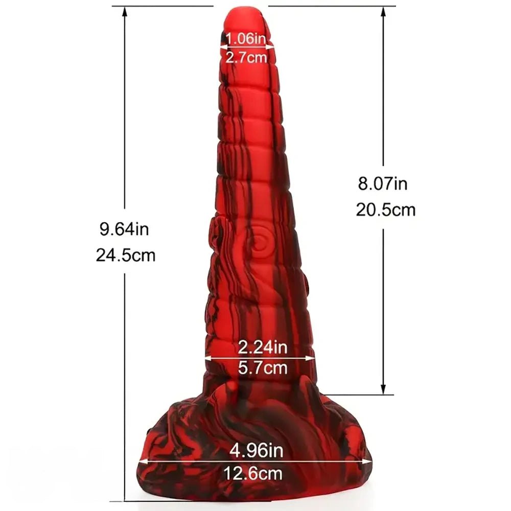 Tapered Silicone Fantasy Anal Plug - Large Butt Plug 9.64 In