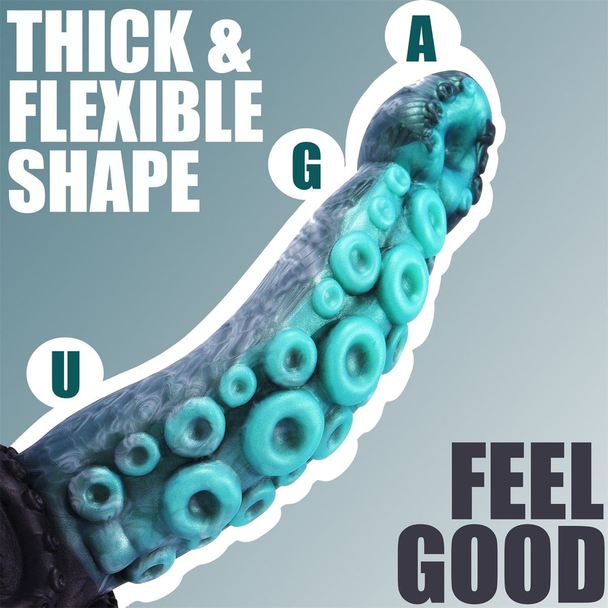 Teal Tentacle Fantasy Dildo - Silicone Tentacle Dildo