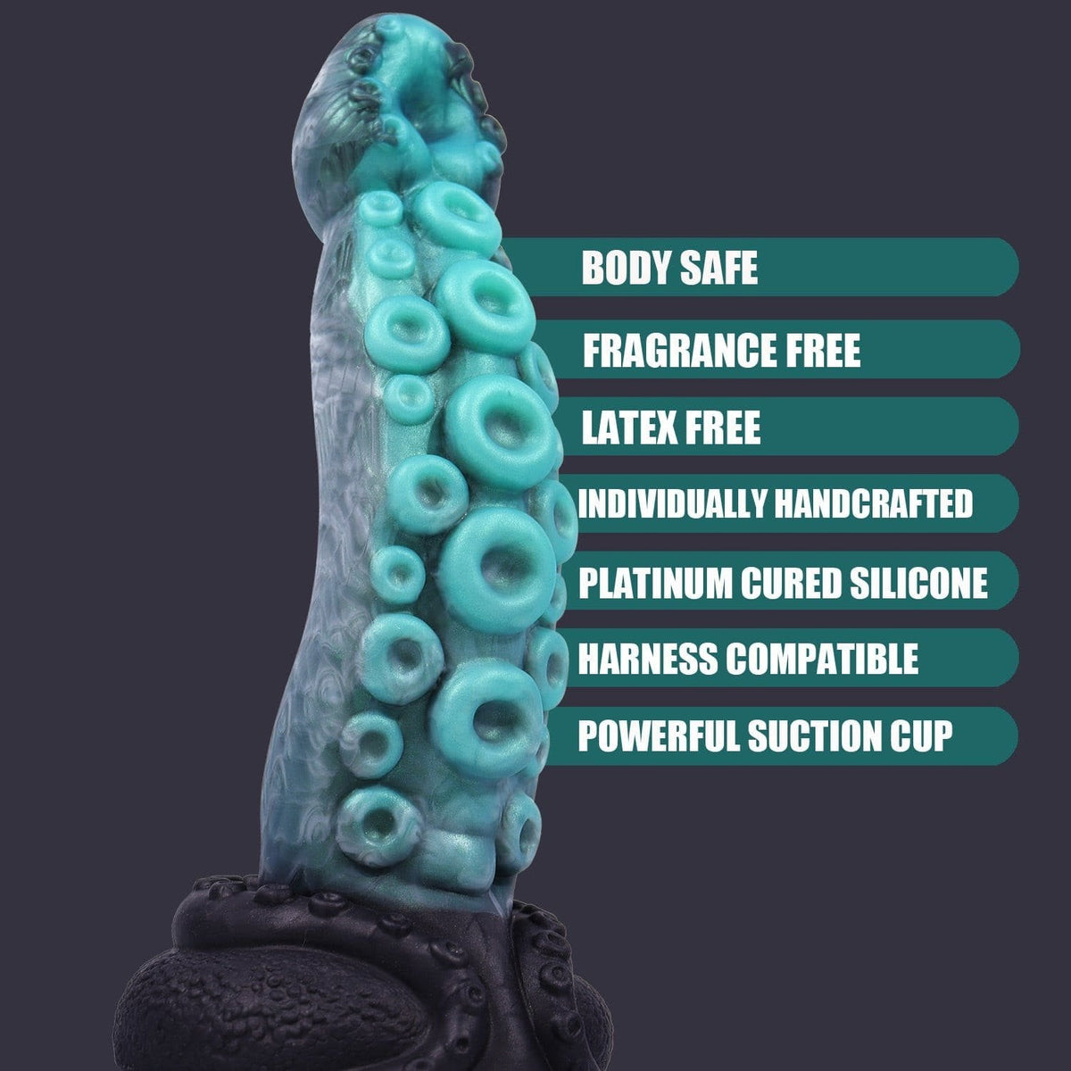 Teal Tentacle Fantasy Dildo - Silicone Tentacle Dildo