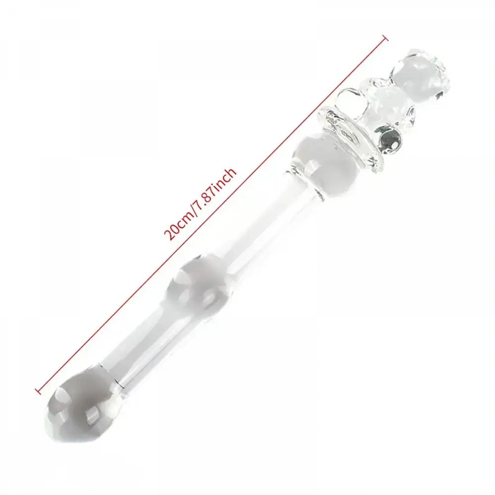 Teddy Bear Glass Massage Wand - Cute Glass Dildo