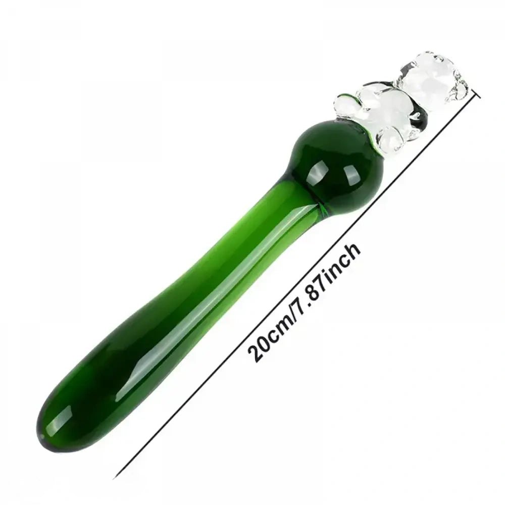 Teddy Bear Glass Massage Wand - Cute Glass Dildo