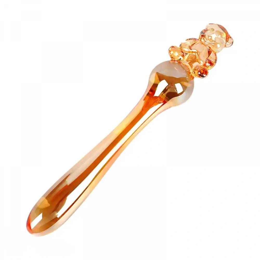 Teddy Bear Glass Massage Wand - Cute Glass Dildo