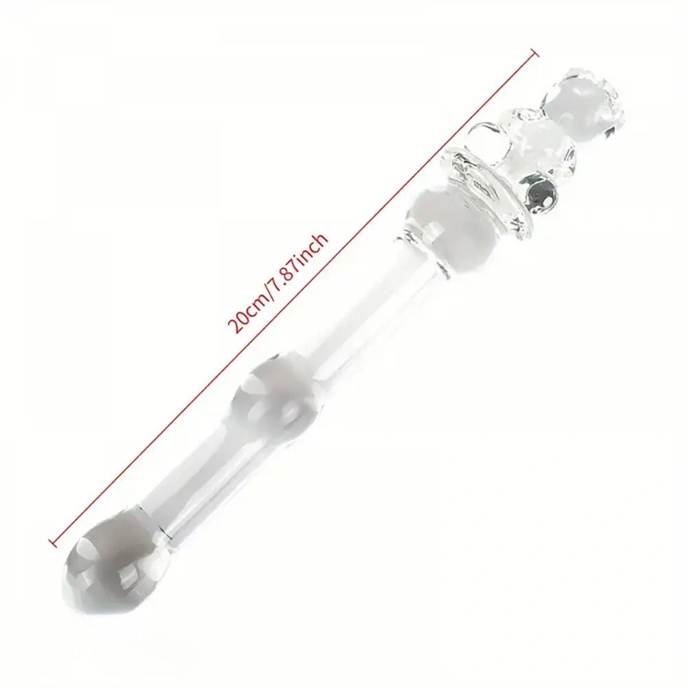 Teddy Bear Glass Massage Wand - Cute Glass Dildo