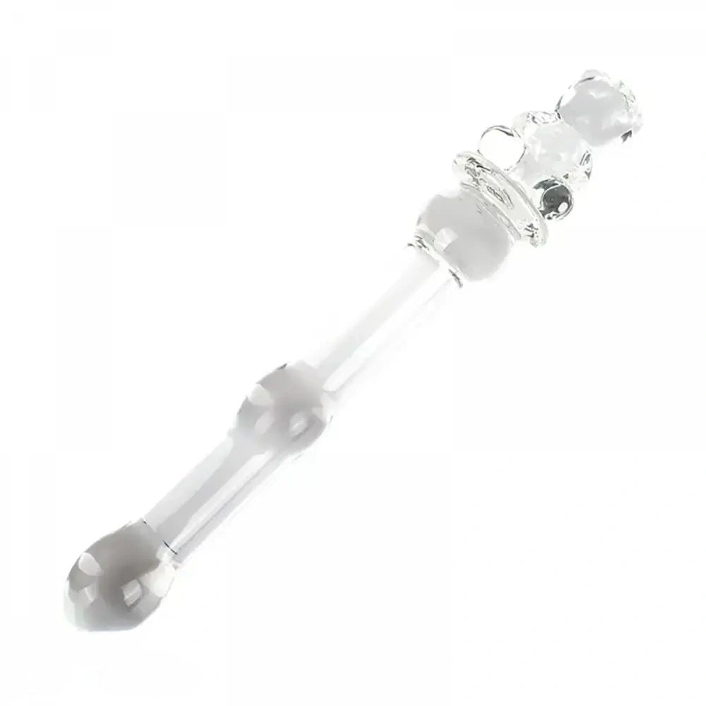 Teddy Bear Glass Massage Wand - Cute Glass Dildo