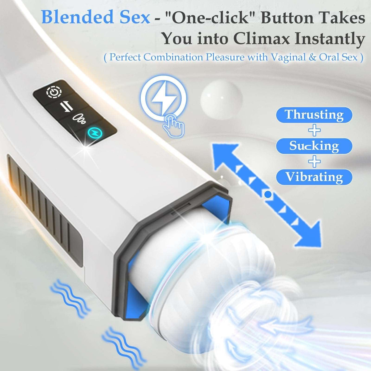 Telescopic Thrusting Male Masturbator - Sucking Stroker Cup