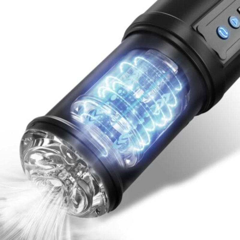 Telescoping Suction Masturbator - Vibrating Male Masturbator