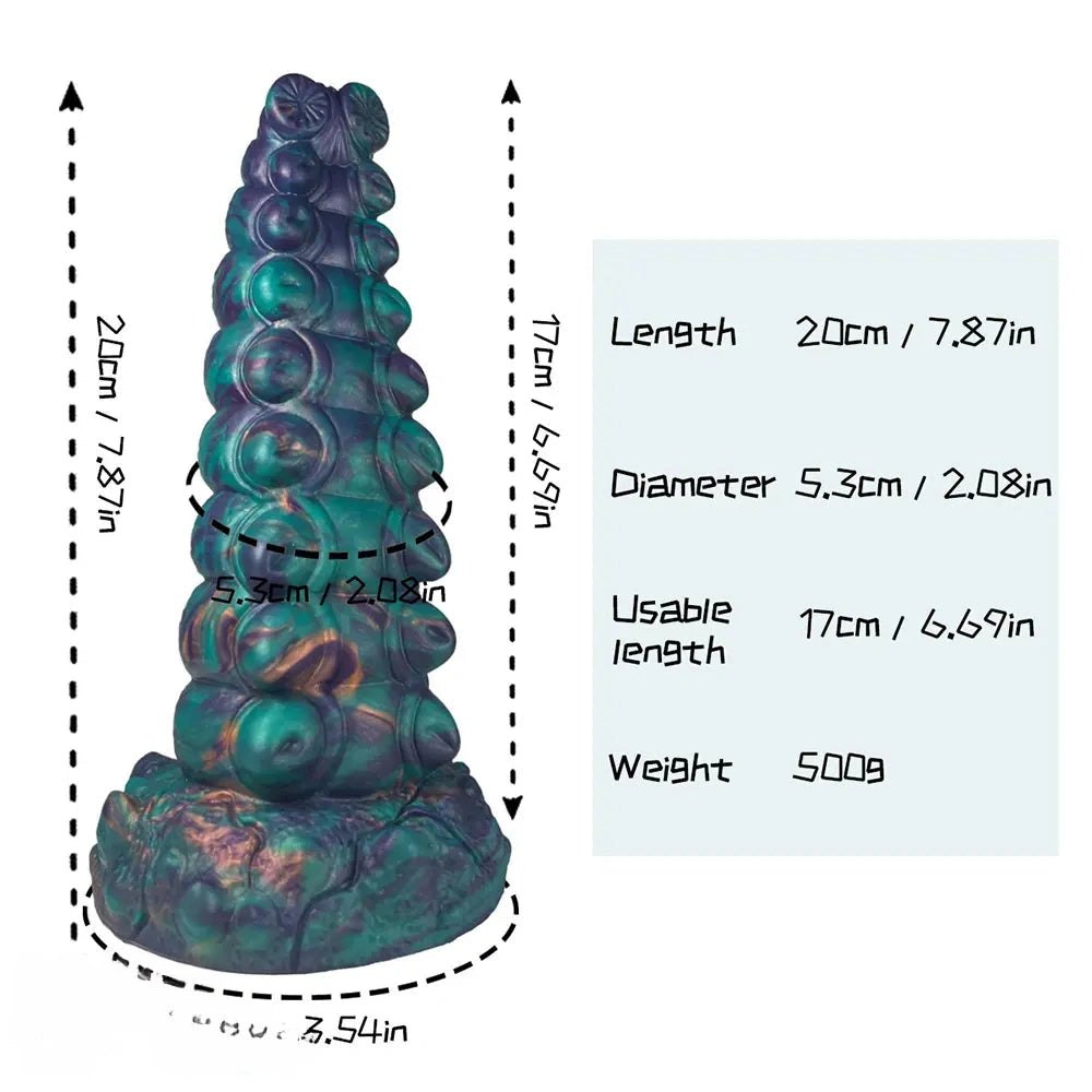 Tentacle Caterpillar Fantasy Dildo - Ridged Silicone Dildo