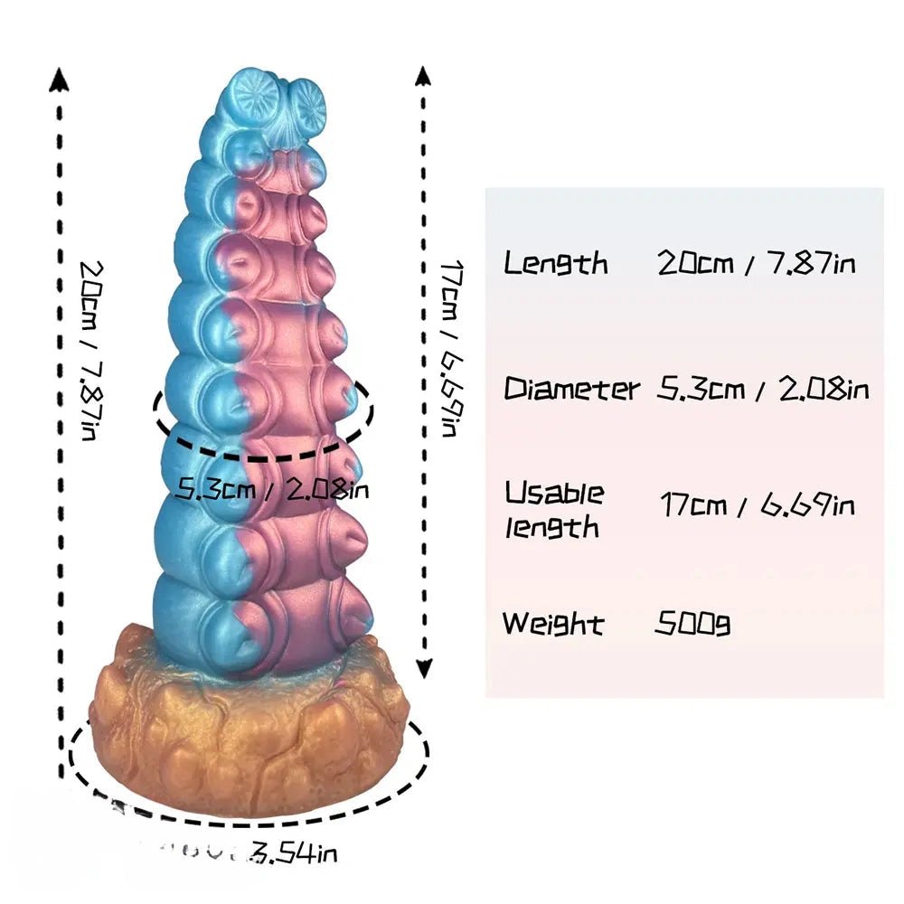 Tentacle Caterpillar Fantasy Dildo - Ridged Silicone Dildo