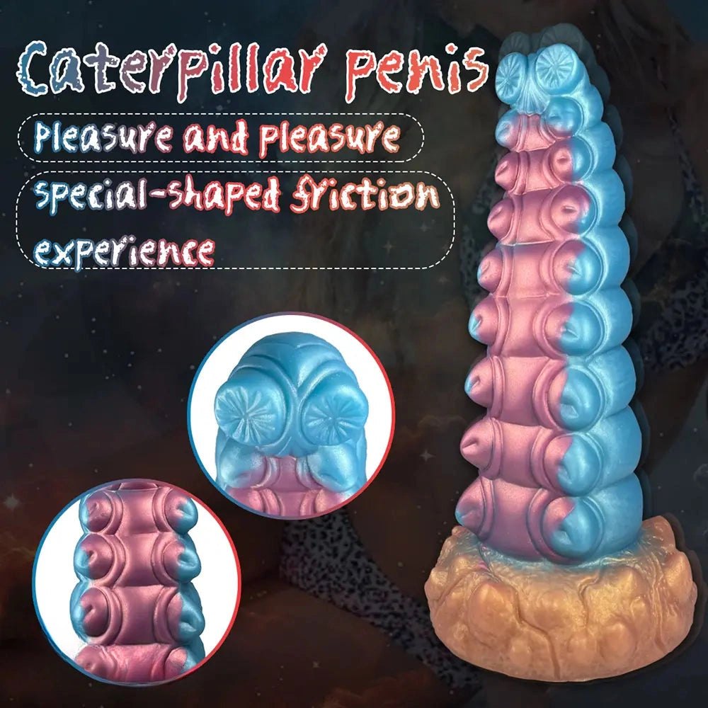 Tentacle Caterpillar Fantasy Dildo - Ridged Silicone Dildo