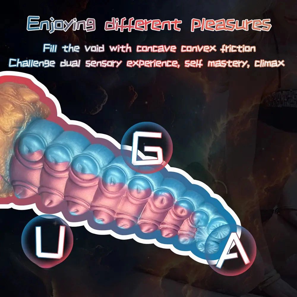 Tentacle Caterpillar Fantasy Dildo - Ridged Silicone Dildo