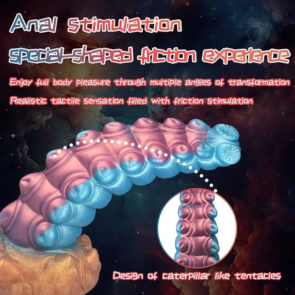 Tentacle Caterpillar Fantasy Dildo - Ridged Silicone Dildo