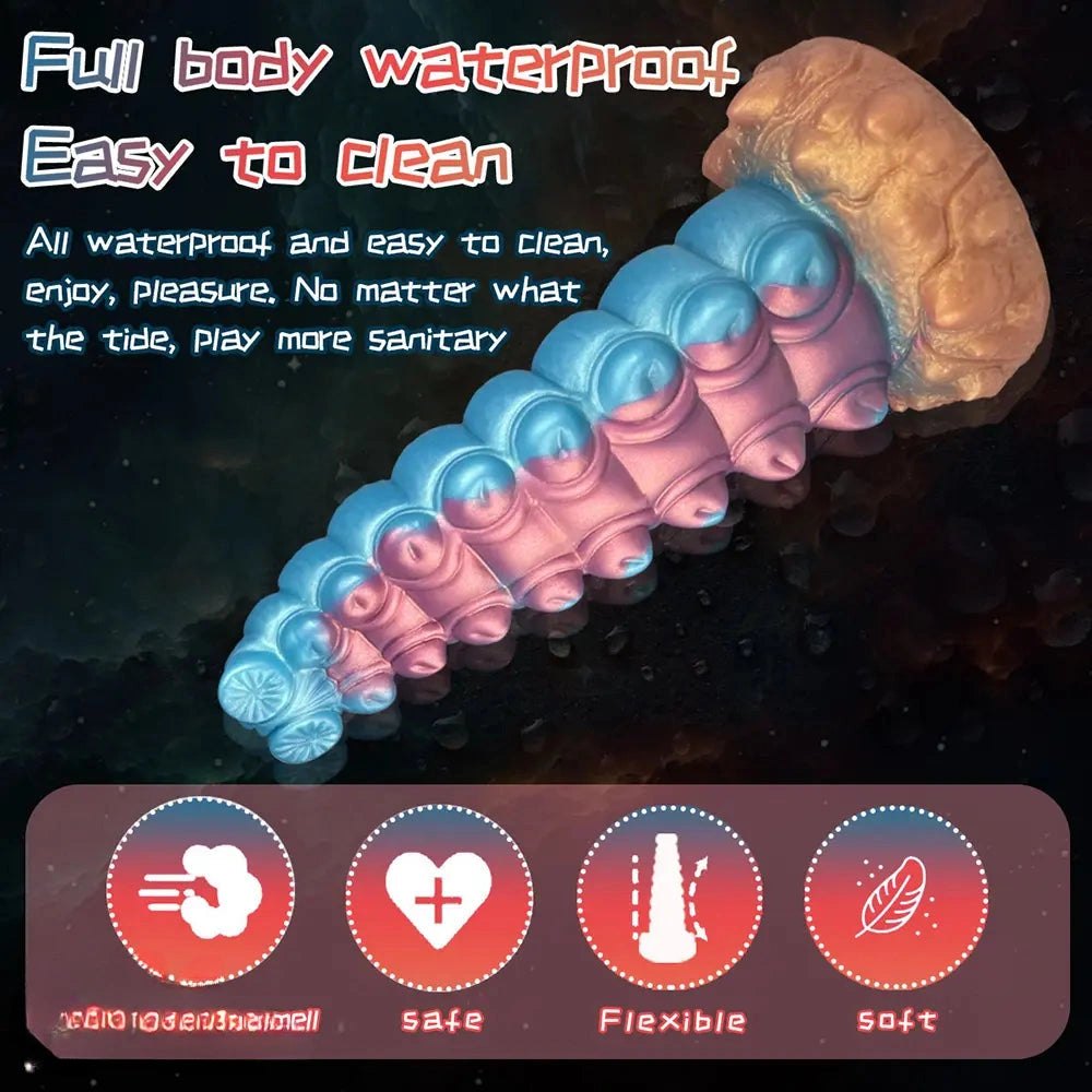 Tentacle Caterpillar Fantasy Dildo - Ridged Silicone Dildo