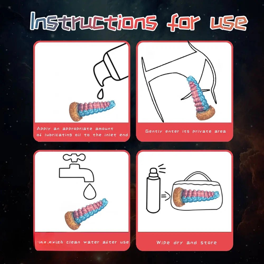 Tentacle Caterpillar Fantasy Dildo - Ridged Silicone Dildo