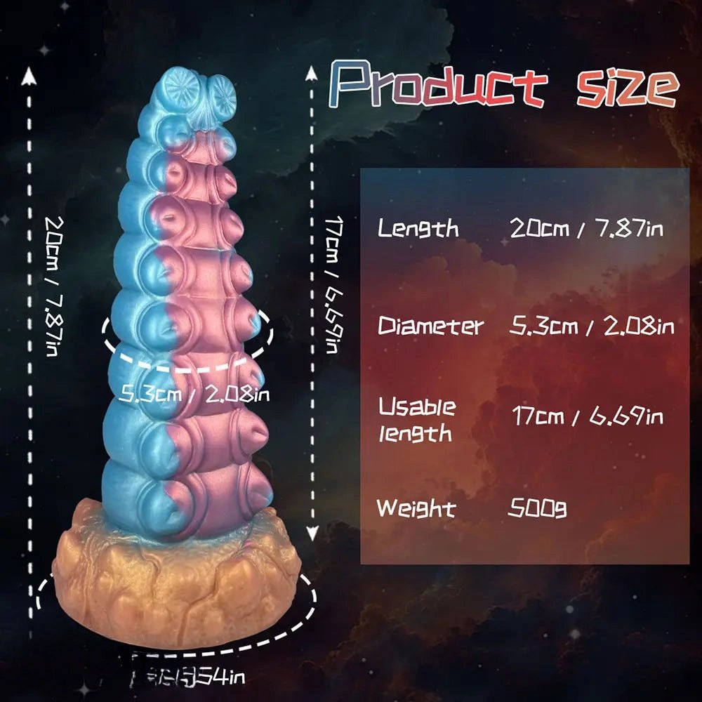 Tentacle Caterpillar Fantasy Dildo - Ridged Silicone Dildo