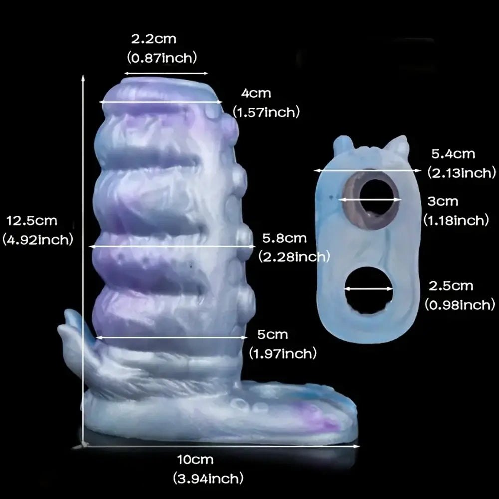 Tentacle Cock Sleeve 4.92in - Dragon Dildo Fantasy Sleeve