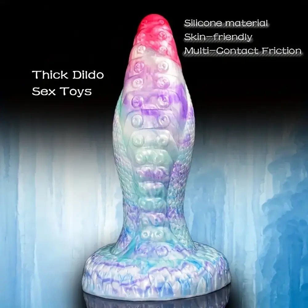 Tentacle Dragon Fantasy Dildo - Textured Liquid Silicone Dildo