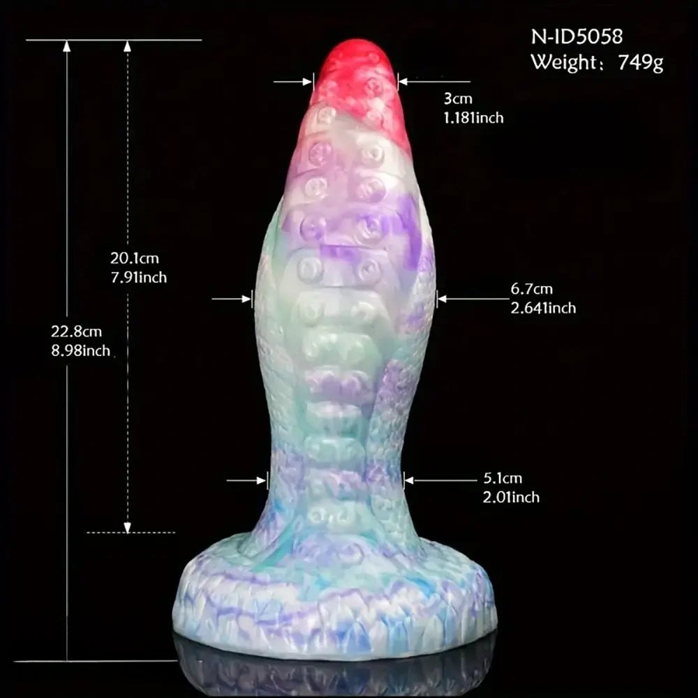 Tentacle Dragon Fantasy Dildo - Textured Liquid Silicone Dildo