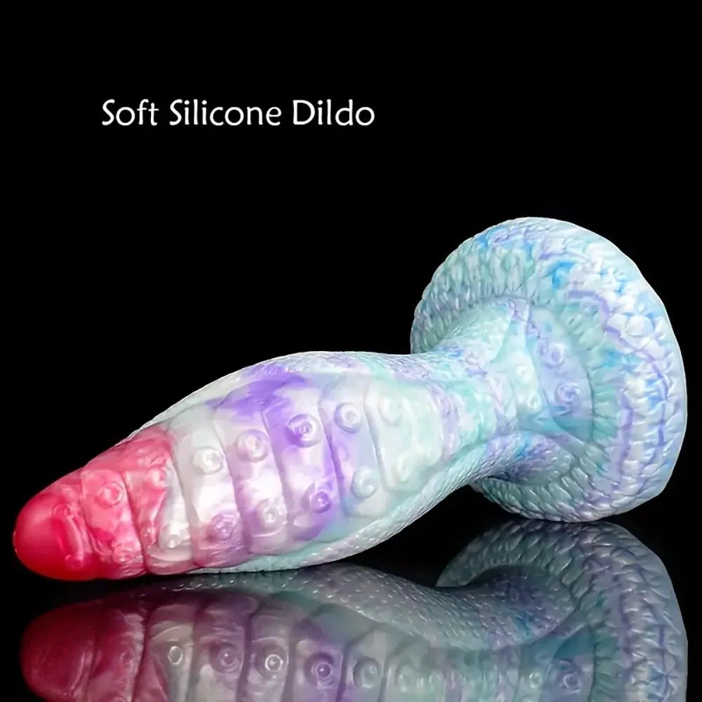 Tentacle Dragon Fantasy Dildo - Textured Liquid Silicone Dildo