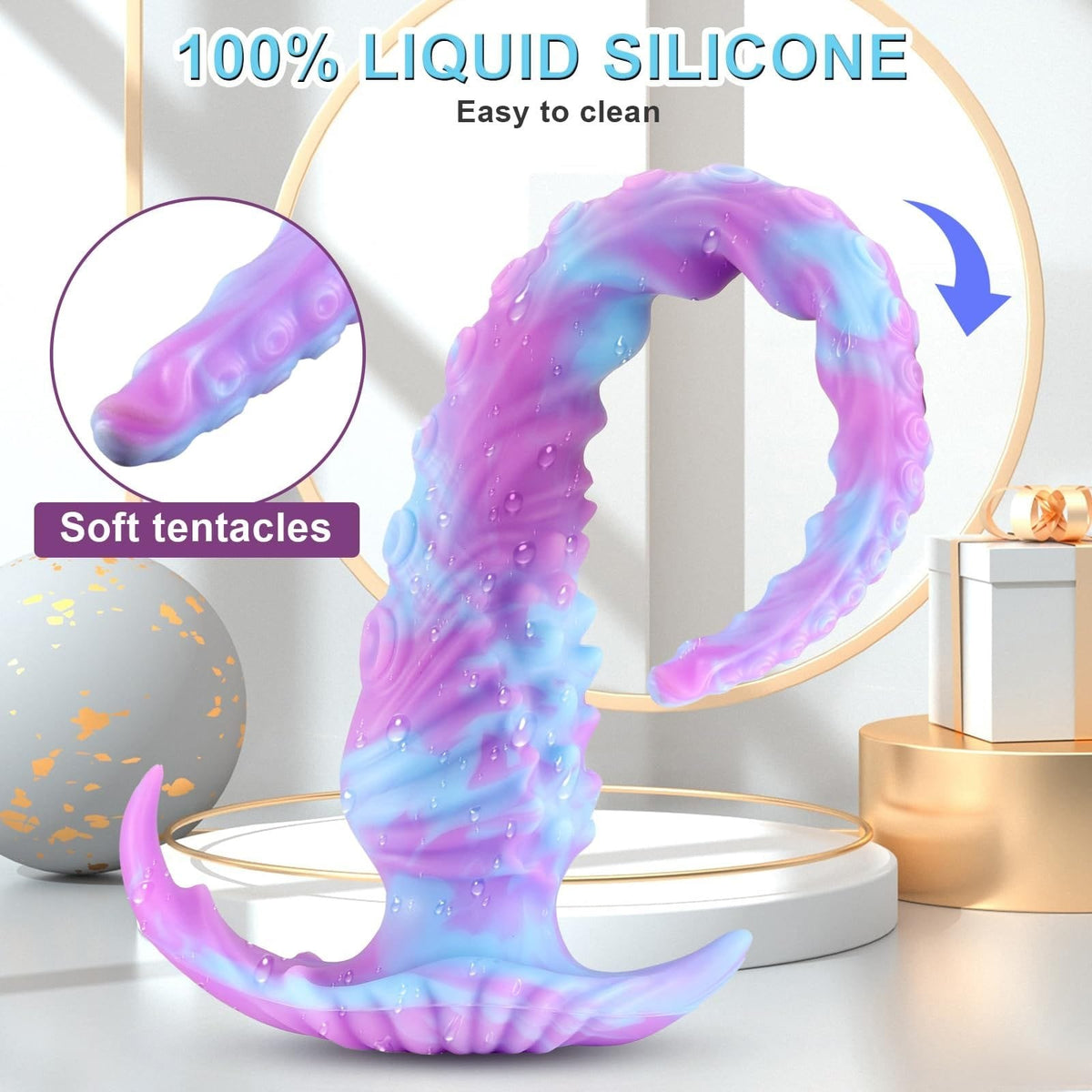 Tentacle Fantasy Dildo 13.5 in - Liquid Silicone Monster Dildo