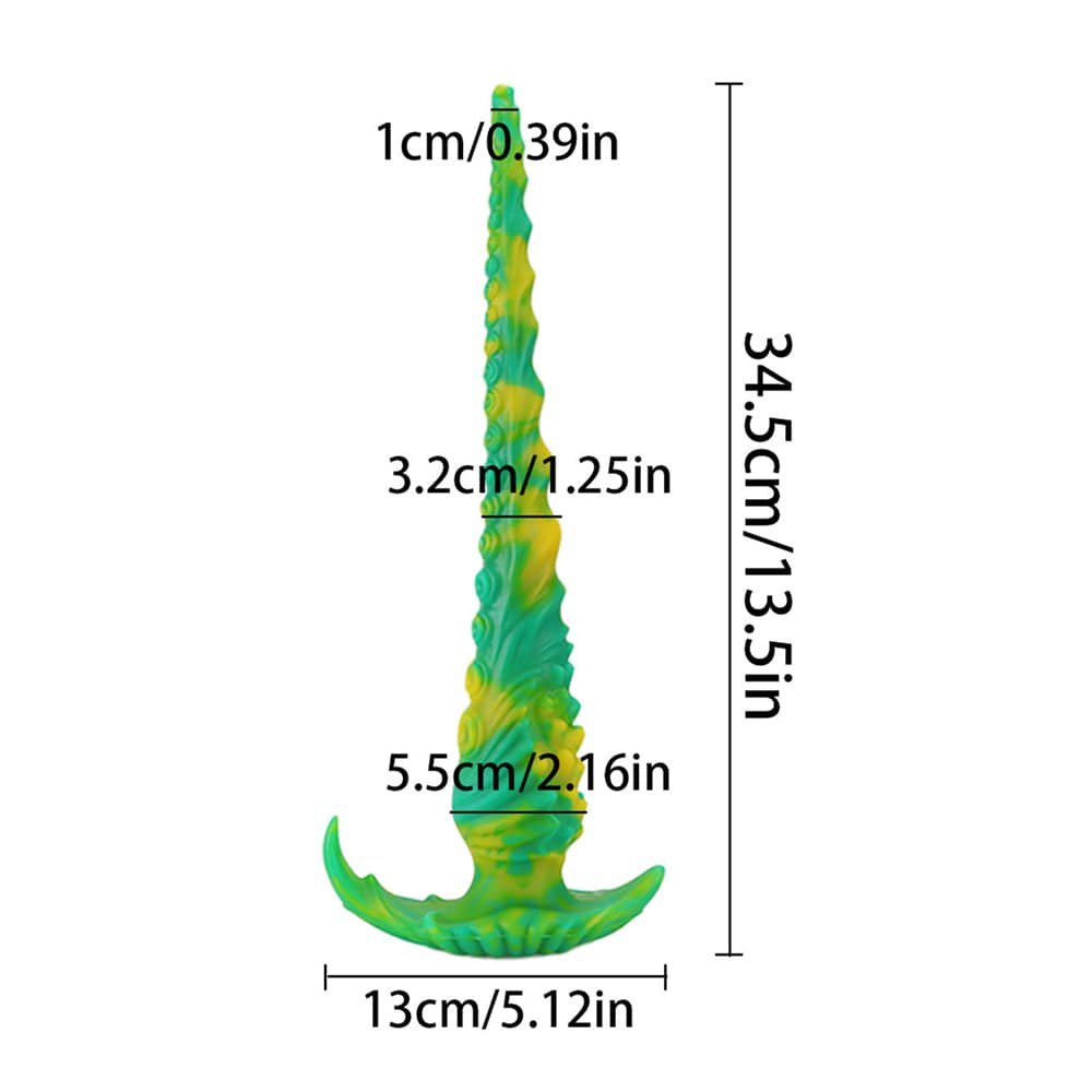 Tentacle Fantasy Dildo 13.5 in - Liquid Silicone Monster Dildo
