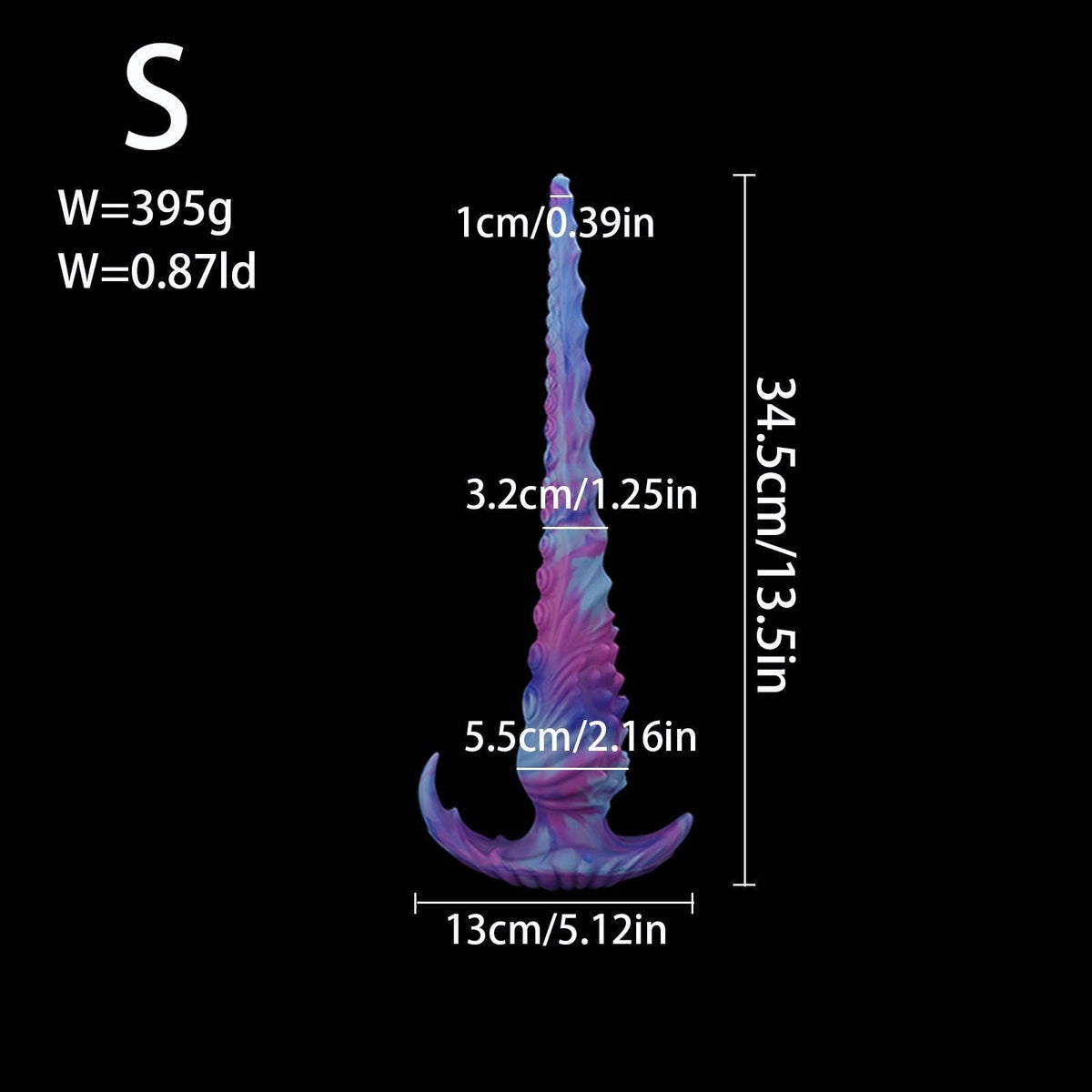 Tentacle Fantasy Dildo 13.5 in - Liquid Silicone Monster Dildo