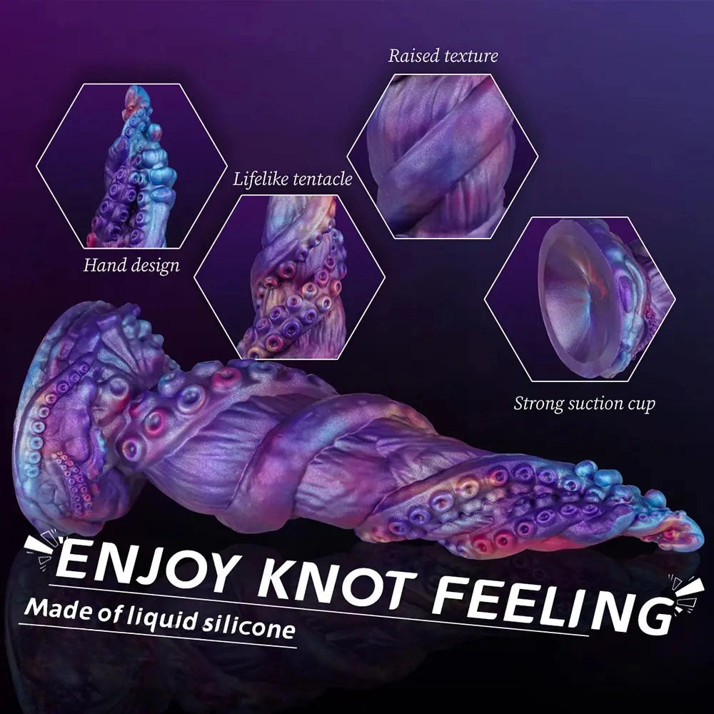 Tentacle Fantasy Dildo 9.84in - Purple Fantasy Dildo