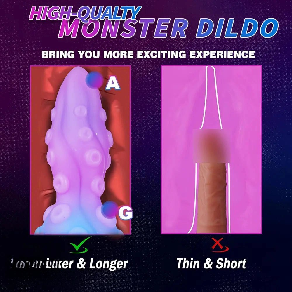 Tentacle Fantasy Silicone Dildo - Ridged Creature Fantasy Toy