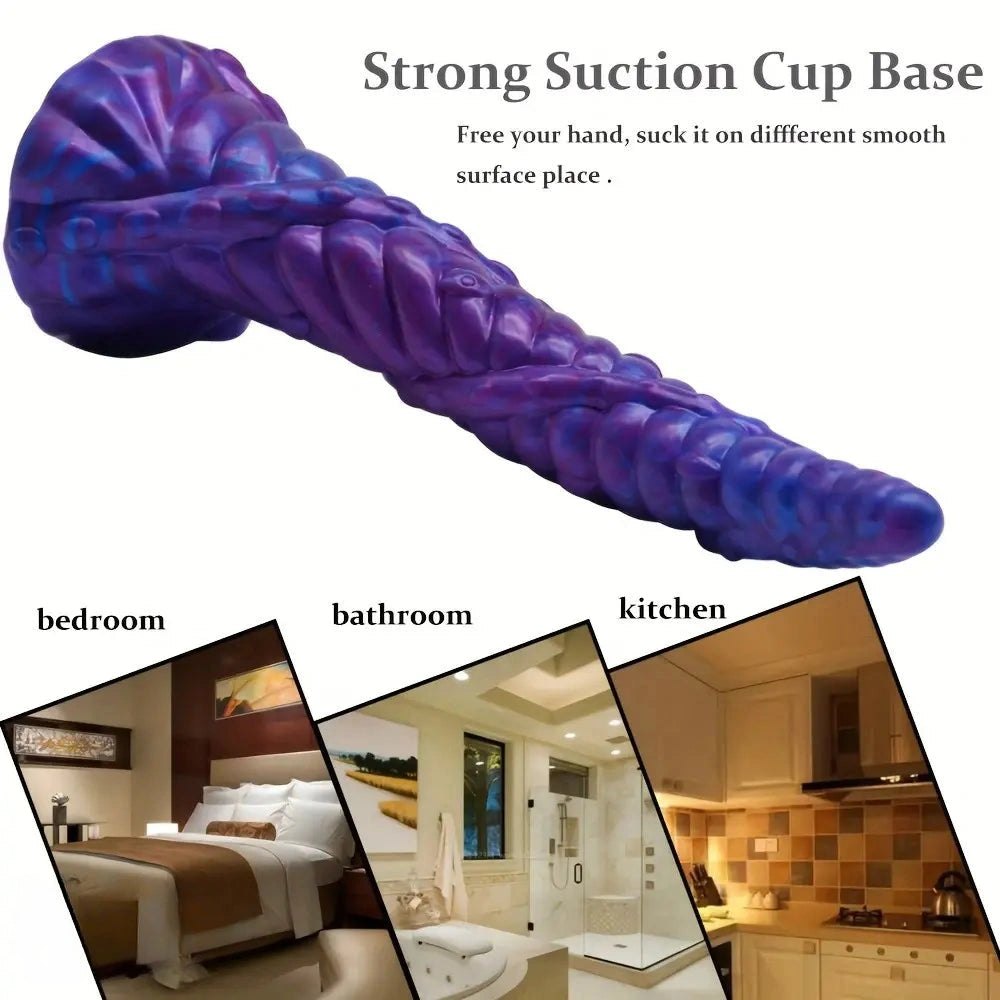 Tentacle Fantasy Silicone Dildo 11in - Ridged Tentacle Dildo