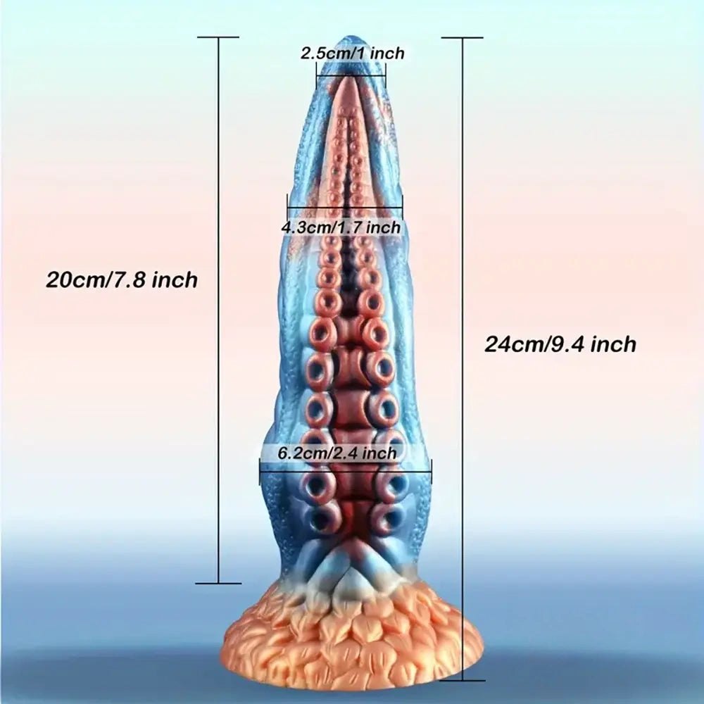 Tentacle Fantasy Dildo 9.4 in - Silicone Monster Dildo