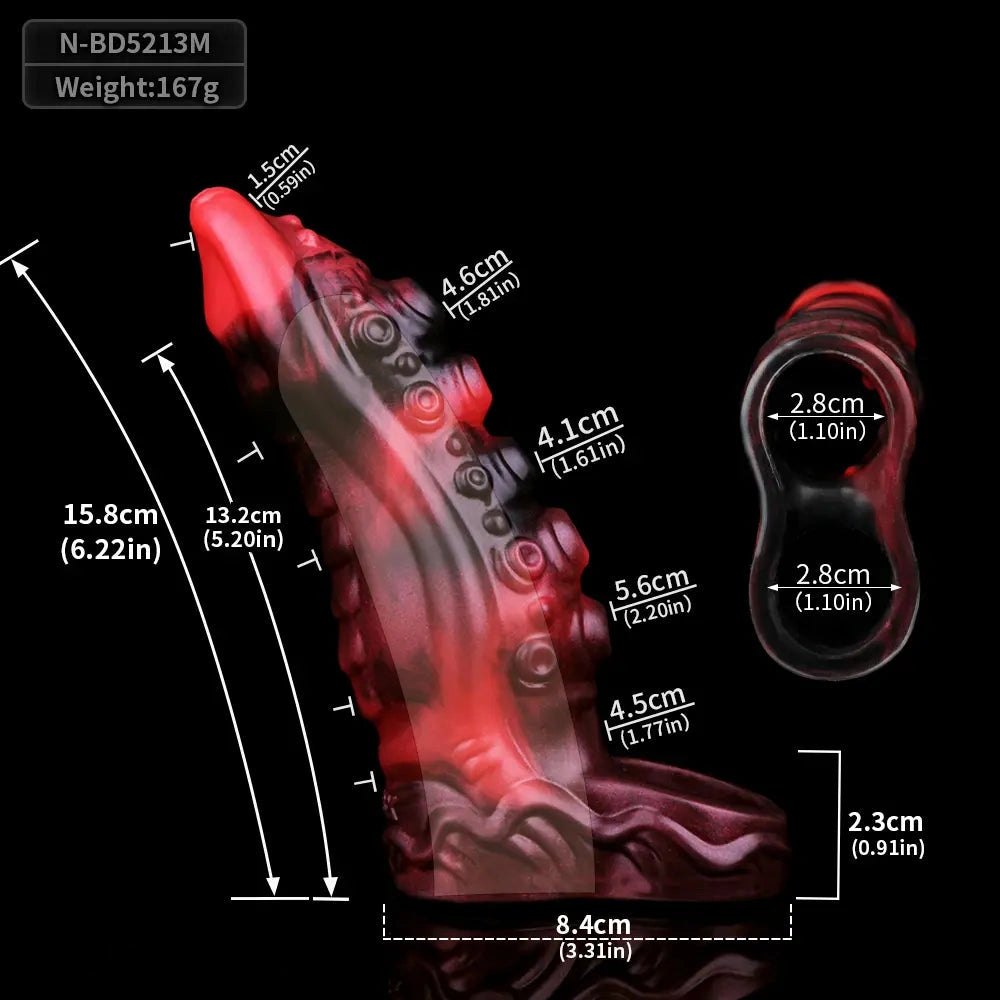 Tentacle Fantasy Suction Dildo - Ridged Fantasy Suction Dildo