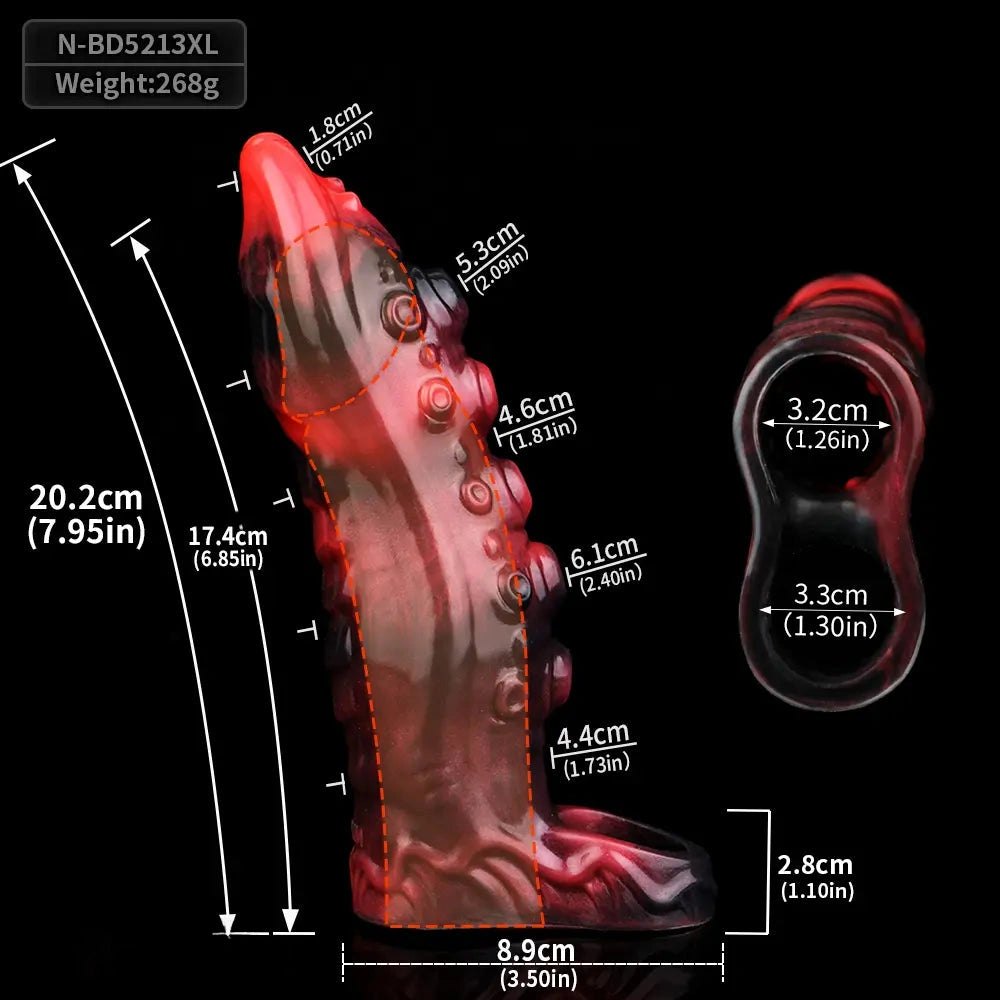Tentacle Fantasy Suction Dildo - Ridged Fantasy Suction Dildo