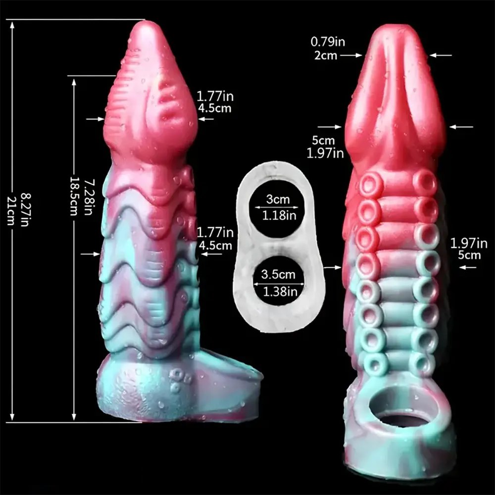 Tentacle Hollow Silicone Sleeve - Fantasy Dragon Dildo