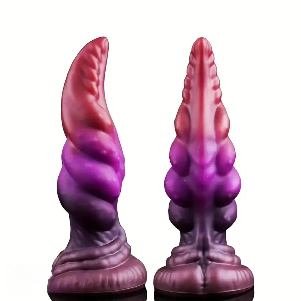 Tentacle Horn Fantasy Dildo 8 In - Silicone Monster Dildo