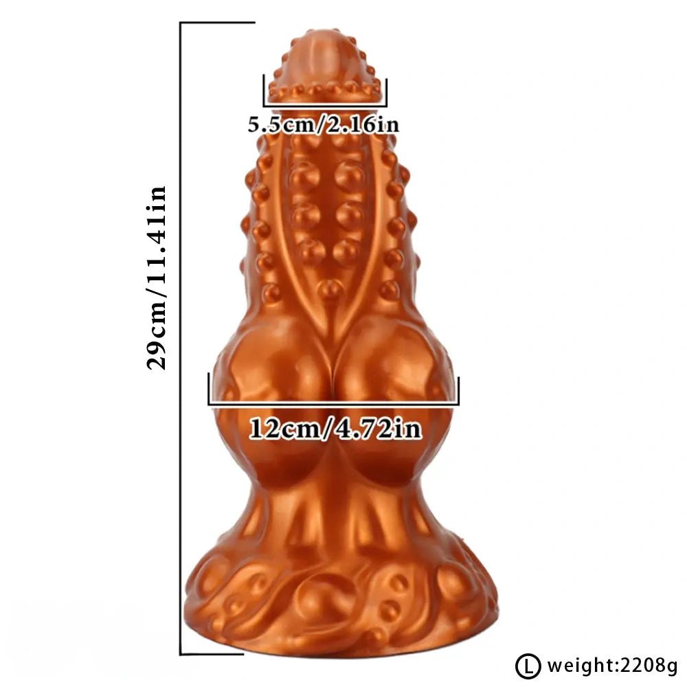 Tentacle Knot Fantasy Dildo - Spiked Silicone Monster Dildo