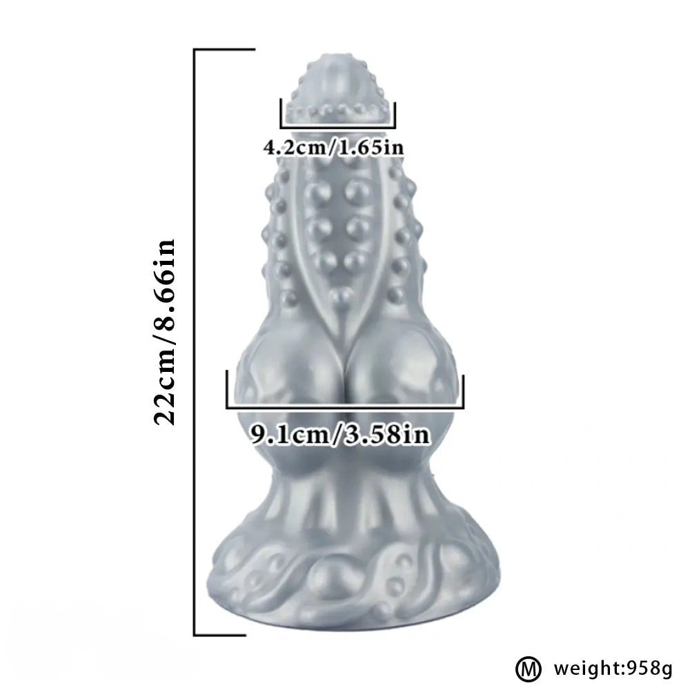 Tentacle Knot Fantasy Dildo - Spiked Silicone Monster Dildo