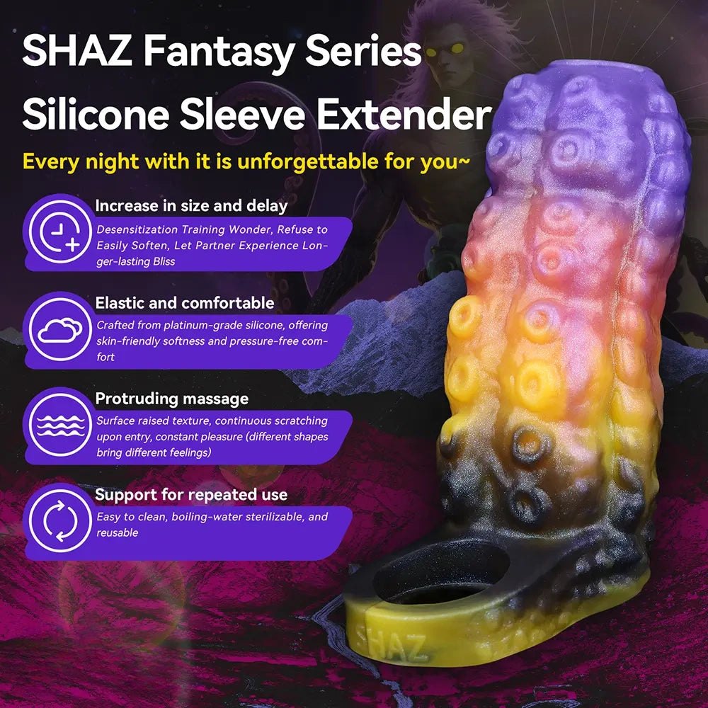 Tentacle Silicone Cock Sleeve - Fantasy Dildo Sleeve