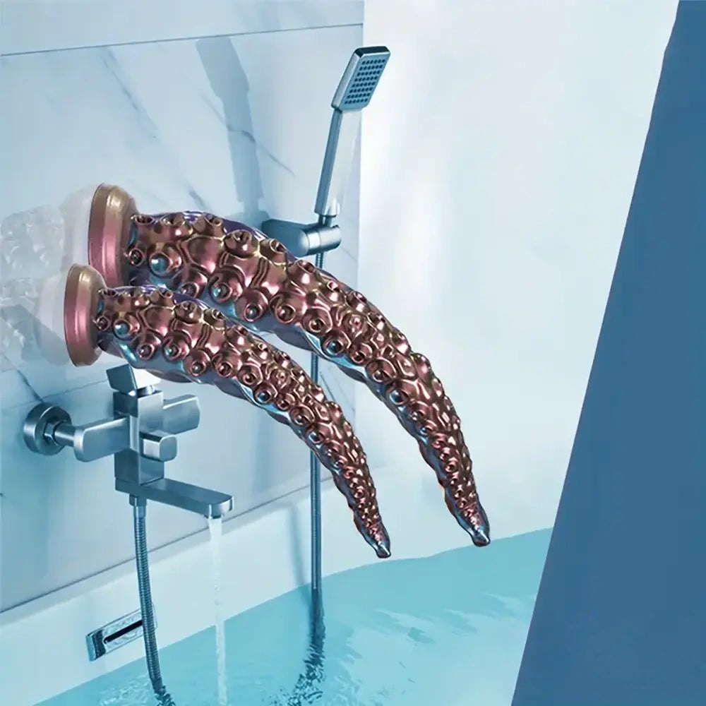 Tentacle Silicone Fantasy Dildo - Curved Suction Cup Base